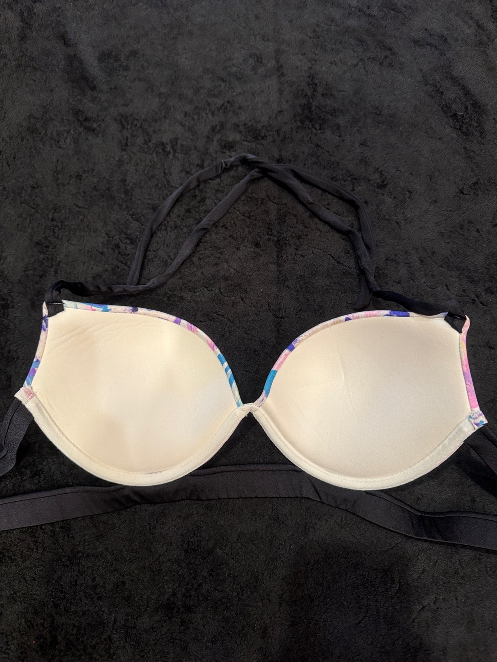 Victoria's Secret Pastel Floral Underwire Halter Bikini Top - Picture 4 of 5